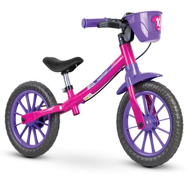 Bicicleta Infantil Nathor Balance Feminina Aro 12